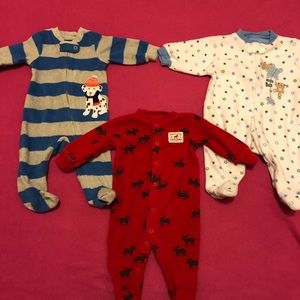 Carter’s Fleece Sleepers Size 3 Months